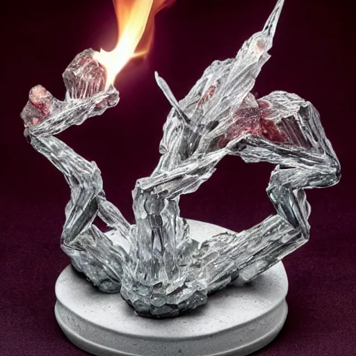 Image similar to stunning etherspiders sculpt tabletop crystal molten sublime