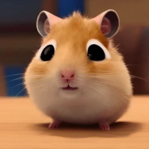 Prompt: an extremely cute pixar hamster,