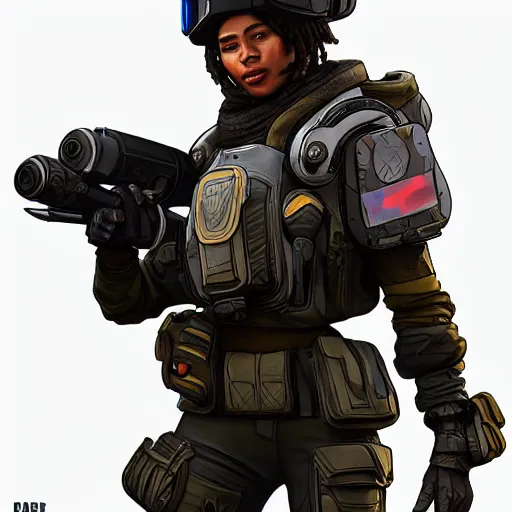 Prompt: soldier from apex legends, hyper realistic, digital art, character design, masterpiece