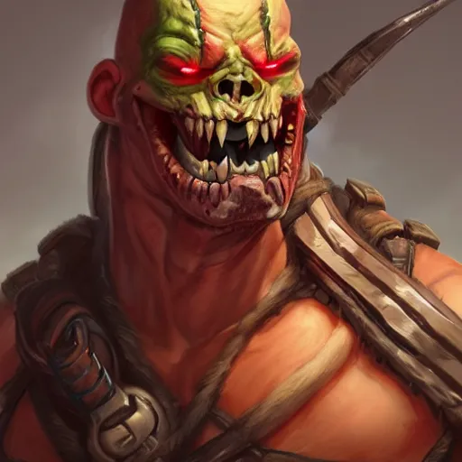 Image similar to travis willingham as grog strongjaw, portrait, highly detailed, headshot, digital painting, trending on artstation, concept art, sharp focus, illustration, art by artgerm and greg rutkowski and magali villeneuve