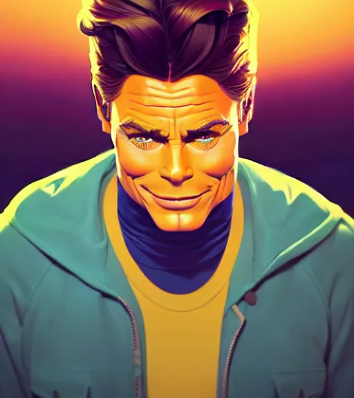 Prompt: icon stylized minimalist rob lowe as margarine, loftis, cory behance hd by jesper ejsing, by rhads, makoto shinkai and lois van baarle, ilya kuvshinov, rossdraws global illumination