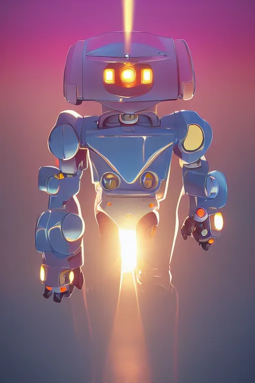 Image similar to metabots medabots medarotto medarot robot minimalist comics, behance hd by jesper ejsing, by rhads, makoto shinkai and lois van baarle, ilya kuvshinov, rossdraws global illumination ray tracing hdr radiating a glowing aura