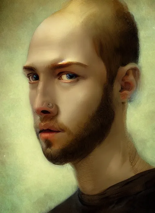 Prompt: A beautiful portrait of Mark zuckberg, frontal, digital art by Leonardo Da Vinci and Ross Tran, vibrant color scheme, highly detailed, in the style of romanticism