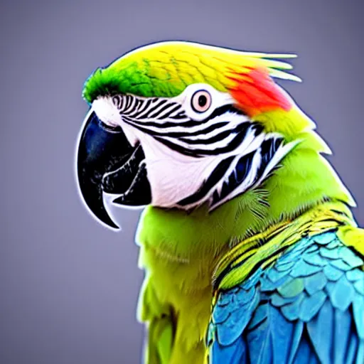 Image similar to a parrot - cat - hybrid, animal photography