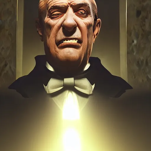 Image similar to A Portrait of happy Godfather Death, photorealistic, highly detailed, cinematic lighting, volumetric lighting