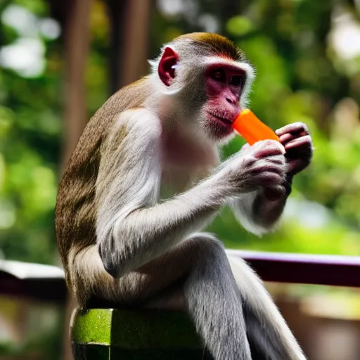 Prompt: monkey drinking water at McDonald’s, 4k, 8k, realistic,