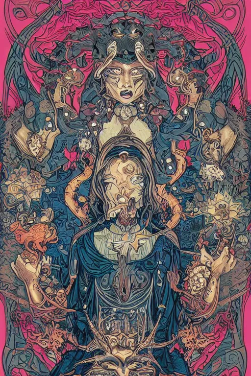 Prompt: Hecate by James Jean and dan Mumford and strongstufftom