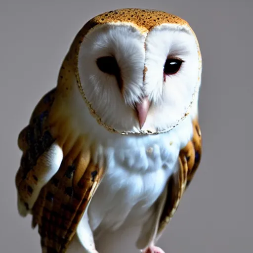 Prompt: cute barn owl wearing a suit