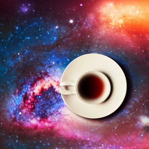 Image similar to galaxy in a tea cup, tea cup photography, galaxy, Milky Way galaxy, white background, galaxy in a cup, 8k