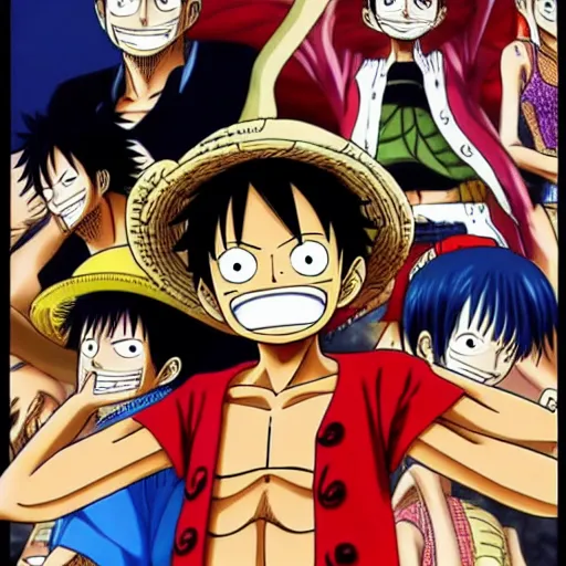 Image similar to luffy and the one piece, anime artwork