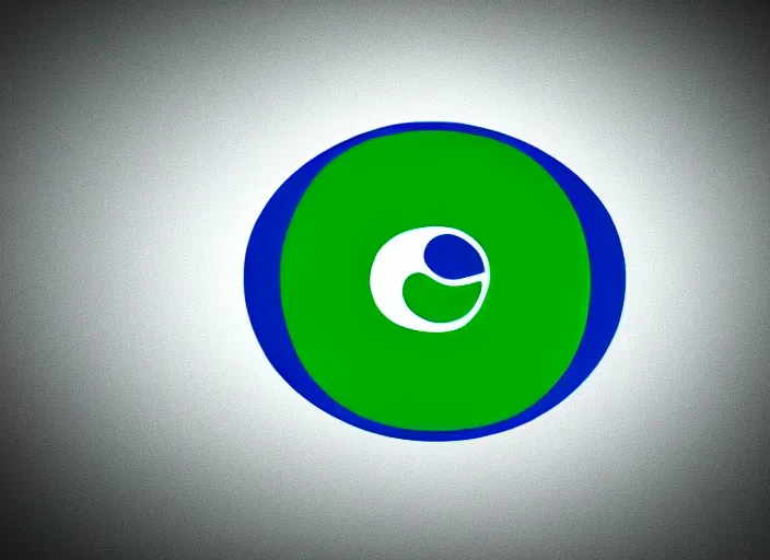 Prompt: A green and blue yin-yang logo