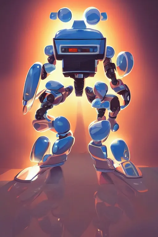 Image similar to metabots medabots medarotto medarot robot minimalist comics, behance hd by jesper ejsing, by rhads, makoto shinkai and lois van baarle, ilya kuvshinov, rossdraws global illumination ray tracing hdr radiating a glowing aura