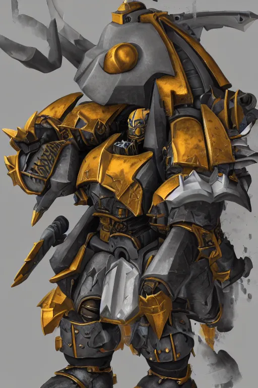 Image similar to armor portrait hero wargreymon 4 0 k horus heresy fanart - the primarchs emperor by johannes helgeson animated with vfx concept artist & illustrator global illumination ray tracing hdr fanart arstation zbrush central hardmesh 8 k octane renderer comics stylized