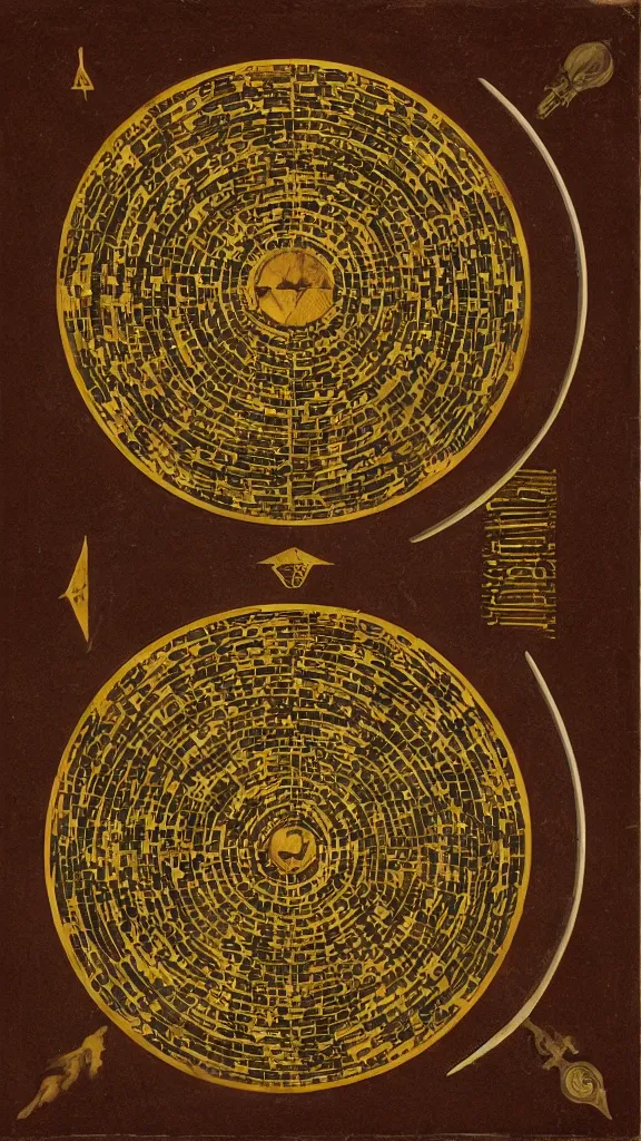 Image similar to sigillum dei, wax discs, by john dee circa 1 5 8 2