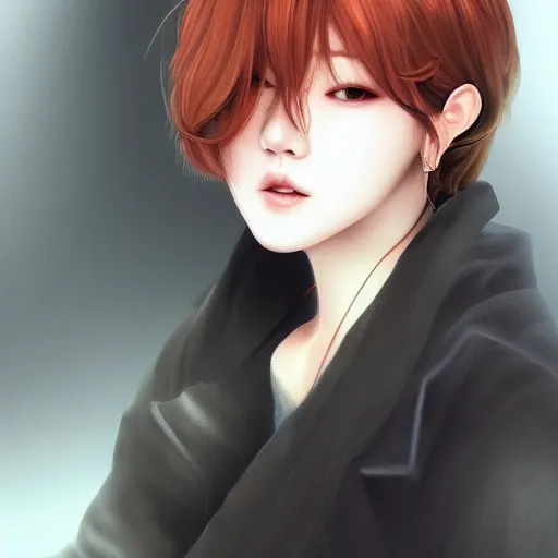 Prompt: detailed beautiful character art of park jimin, jimin on amino by sakimichan patreon, wlop, weibo high quality art on artstation