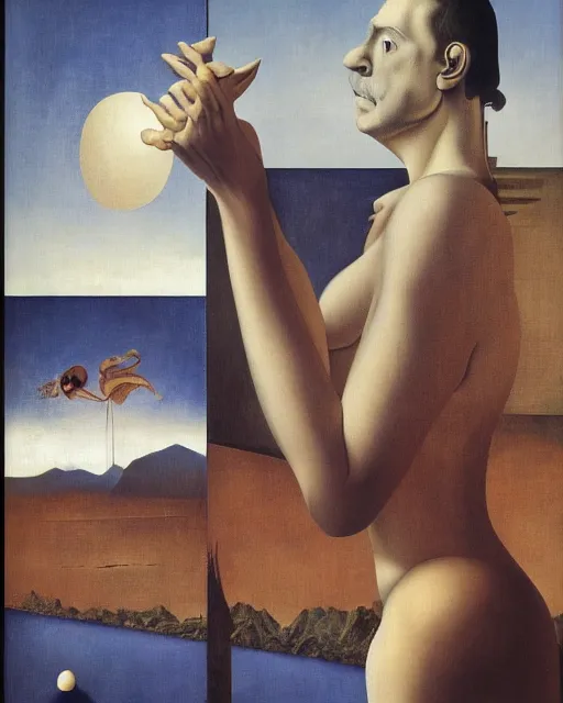 Image similar to an observer of change by carrington, bosch, dali, barlowe, magritte