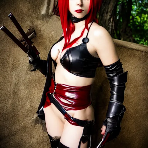 Image similar to rayne from bloodrayne cosplay, photography