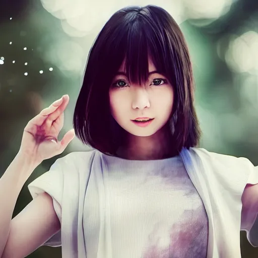 Prompt: a dynamic, epic cinematic 8K HD movie shot of close-up japanese beautiful cute young J-Pop idol AV actress girl face. Motion, VFX, Inspirational arthouse, at Behance, with Instagram filters