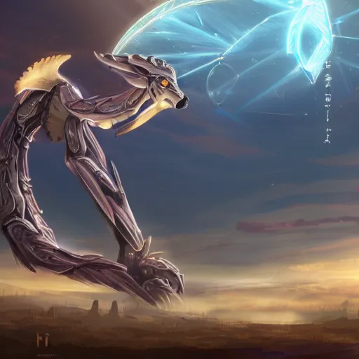 Image similar to the ancient world, hyper complexity, highly detailed, cinematic lighting, pastel colored sunrise, flying robotic racoon with gold metal huge wings on its back in the cloudy sky, sharp outlines, complete whole shrimp body, another sleeping racoon face in the clouds watching each other, hyperrealistic, trending on pixiv fanbox, love death robot,