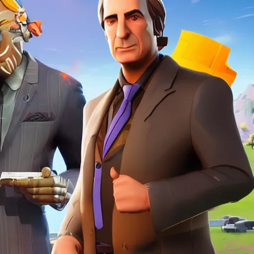 Prompt: saul goodman in fortnite