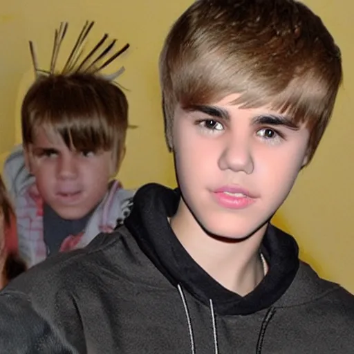 Image similar to beaver with the face of justin bieber, high detail