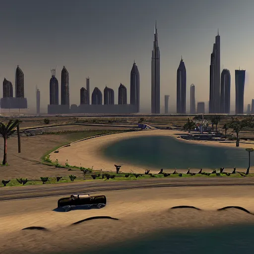 Prompt: gta : dubai by rodcenko