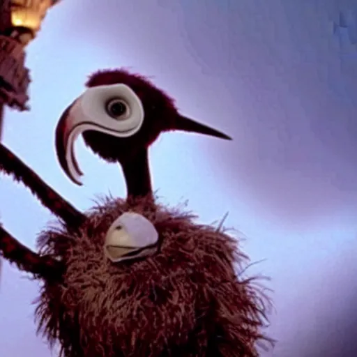 Image similar to screen capture of a dodo bird in Nightmare Before Christmas