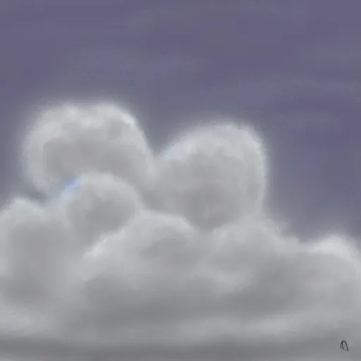 Prompt: fuzzy cloud, digital art