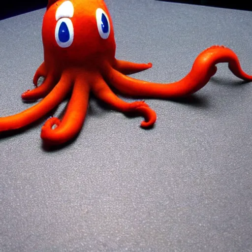 Image similar to octorok from legend of zelda, octopus with large snout that shoots rocks,