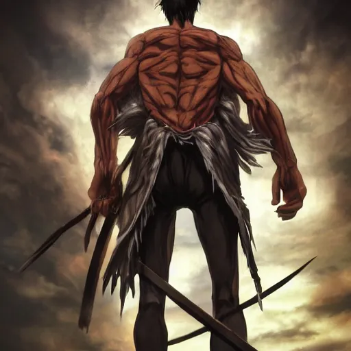 eren titan form from attack on titan, standing in the | Stable ...