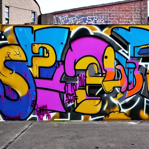 Prompt: graffiti, acid house, back alleys