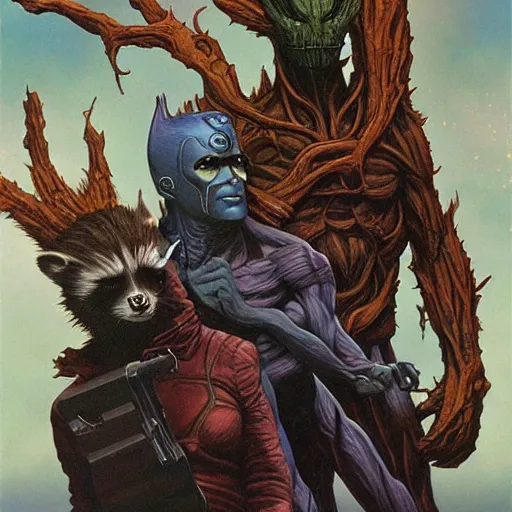 Prompt: Guardians of the Galaxy by Gerald Brom