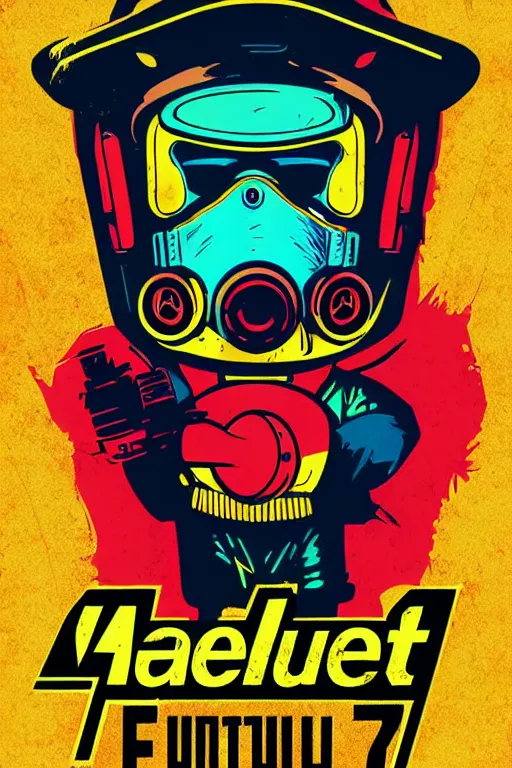 Image similar to fallout 7 6 retro futurist illustration art by butcher billy, sticker, colorful, illustration, highly detailed, simple, smooth and clean vector curves, no jagged lines, vector art, smooth andy warhol style