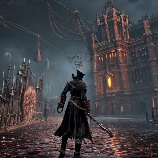 Prompt: a stunning high quality screenshot from bloodborne