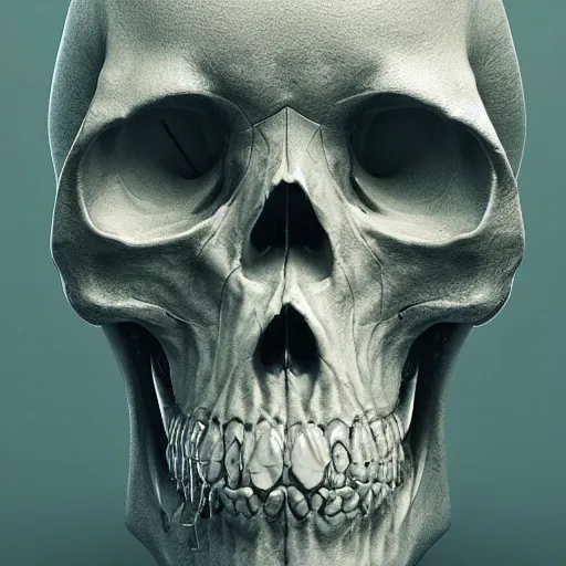 Image similar to portrait_of_a_melting_skull._intricate_abstract._intricate_artwork._by_Tooth_Wu_wlop_beeple_dan_mumford._octane_render_trending_on_artstat