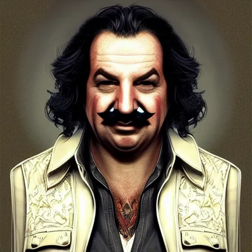 Prompt: A combination of Ron Jeremy's and Donald Trump's and Joe Biden's faces as Aiden Caldwell character from Dying Light 2 Stay Human, western, D&D, fantasy, intricate, elegant, highly detailed, digital painting, artstation, concept art, matte, sharp focus, illustration, art by Artgerm and Greg Rutkowski and Alphonse Mucha