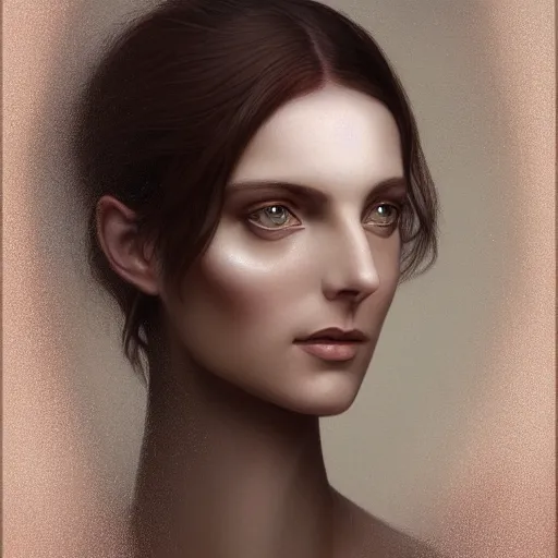 Prompt: tom bagshaw portrait, very beautiful scientist in a full dress and long thin lustrous auburn hair, professionally retouched, focus eyes, ultra realistic soft painting, insanely detailed linework, symmetrical accurate intricate features, behance, 8 k