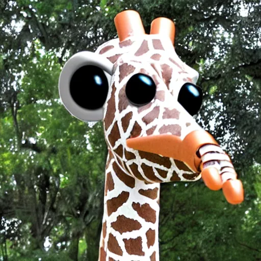 Prompt: robot giraffe