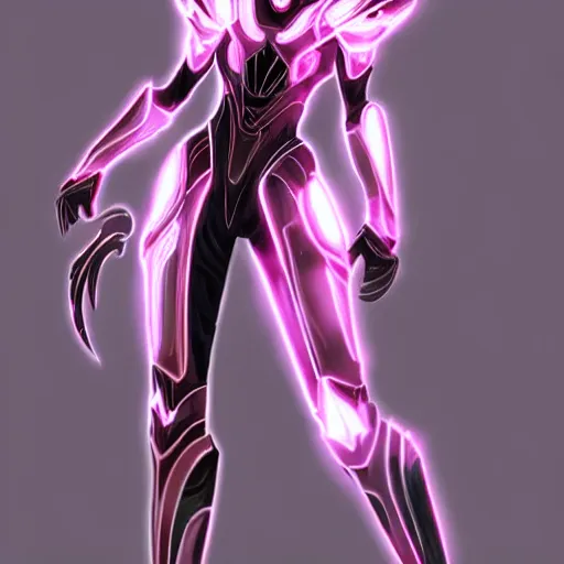 Prompt: highly detailed exquisite fanart, ant pov, of a beautiful female warframe, standing elegantly, shining reflective off-white plated armor, slick elegant design, bright Fuchsia skin, sharp claws, close full body shot, epic cinematic shot, realistic, professional digital art, high end digital art, DeviantArt, artstation, Furaffinity, 8k HD render, epic lighting, depth of field