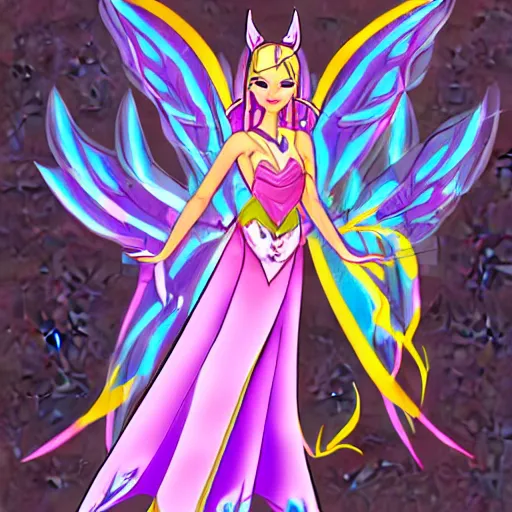 Image similar to winx warrior concept art