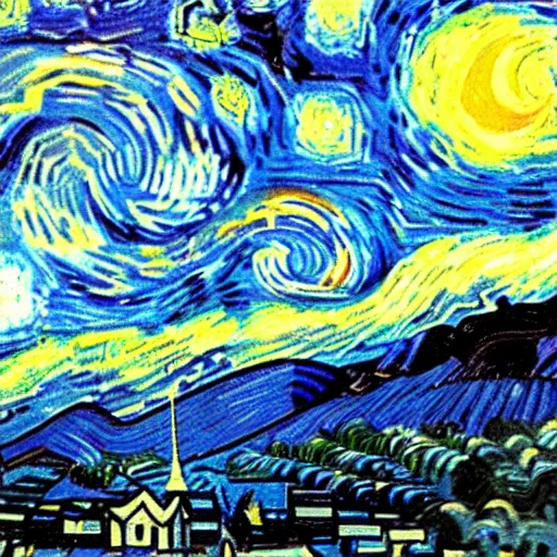 Image similar to nepal in van gogh style