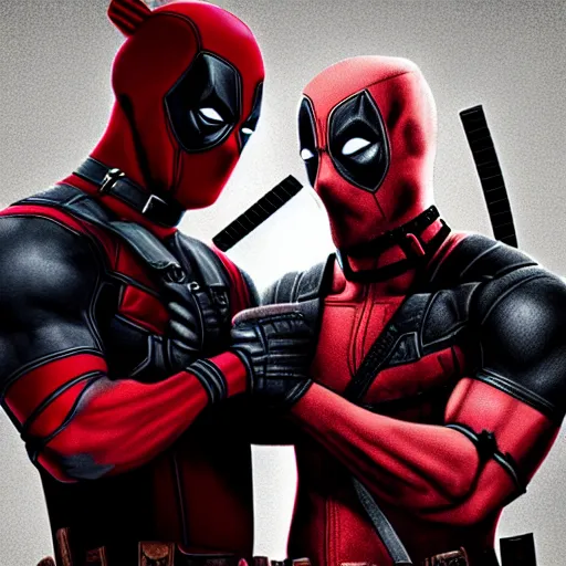 Image similar to Deadpool and wolverine 4K quality digital art