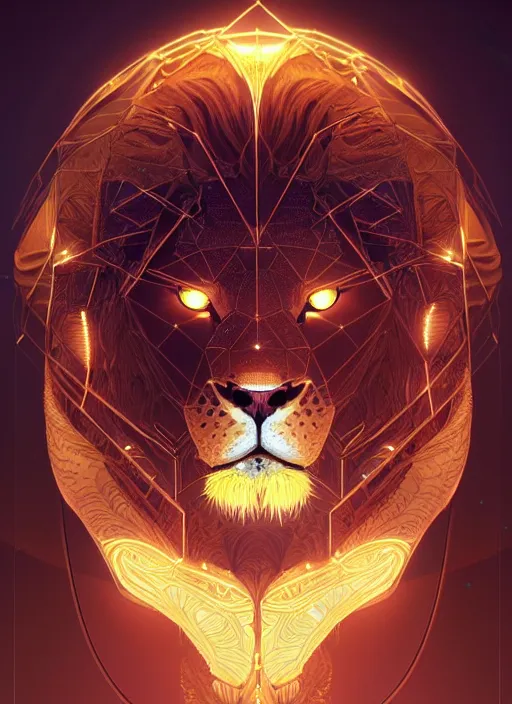 Prompt: symmetry!! portrait of cyborg lion, glowing lights!! intricate, elegant, highly detailed, digital painting, artstation, concept art, smooth, sharp focus, illustration, art by artgerm and greg rutkowski and alphonse mucha