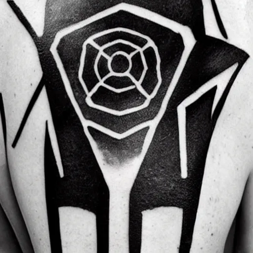 Image similar to cyberpunk minimalist tattoo design