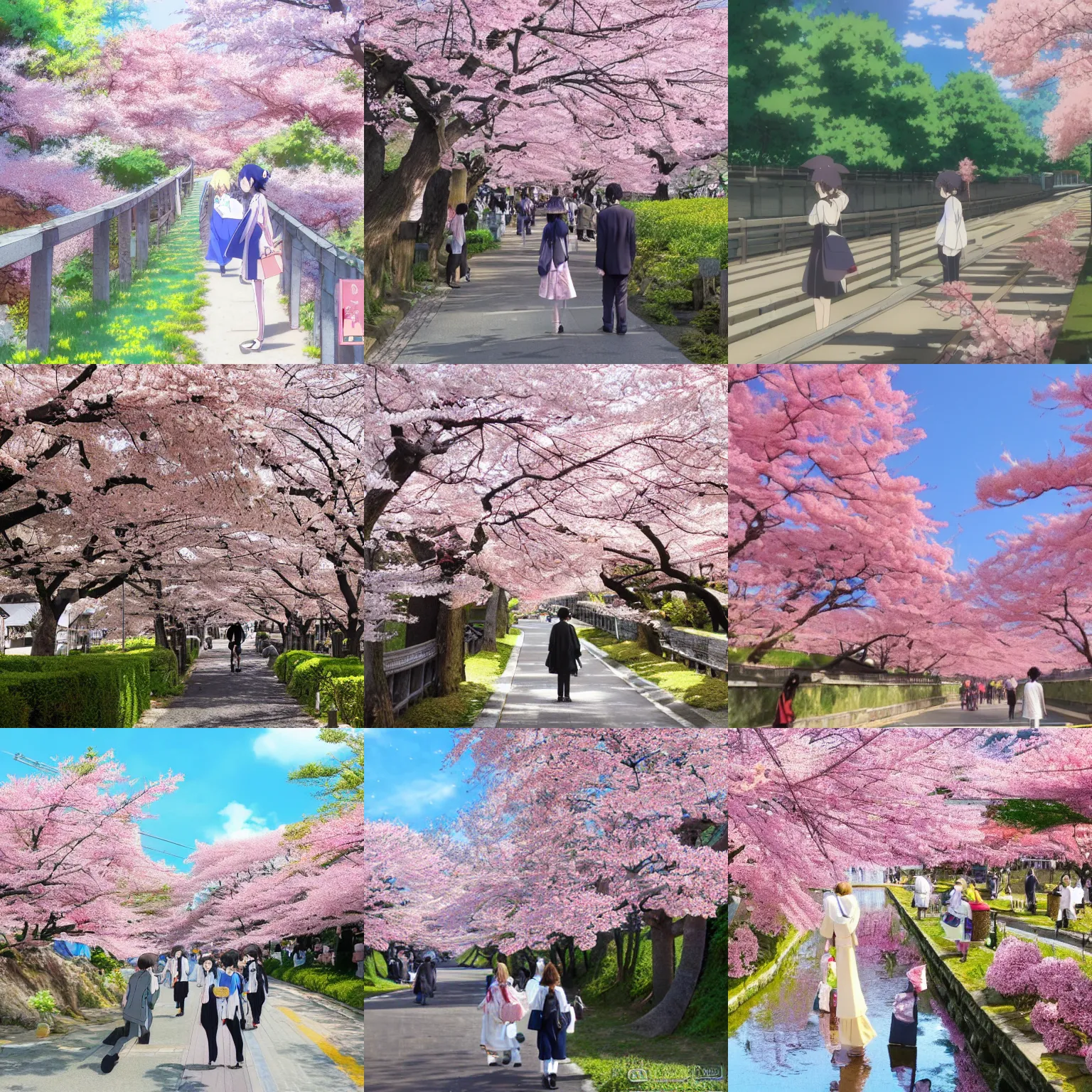 Prompt: One Thousand Cherry Blossoms Kyoto Animation