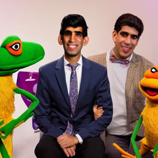 Prompt: rishi sunak as a muppet