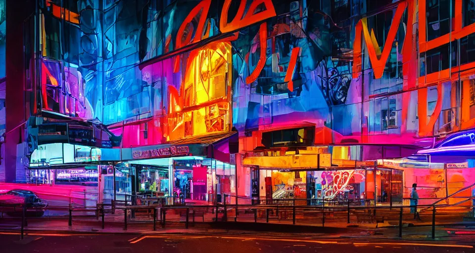 Prompt: futuristic neon London