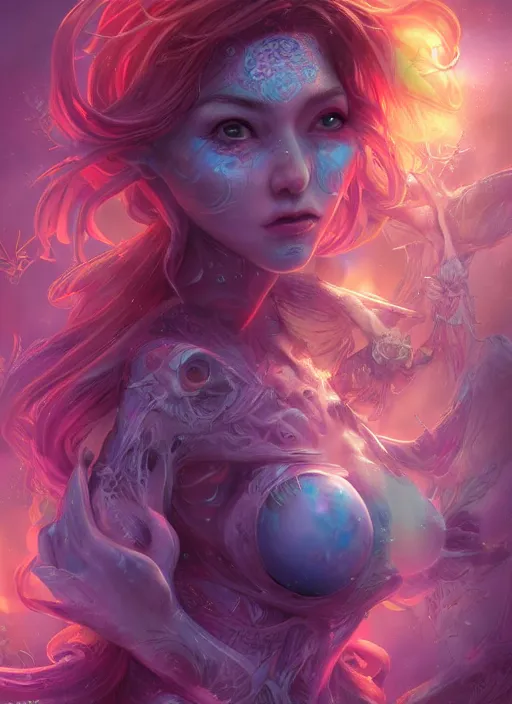 Image similar to dreamscape, female, ross tran, vivid colors, anatomical, highly detailed sculpture, intricate detailed, ommatidia, 8 k, cinematic atmosphere, post - processing