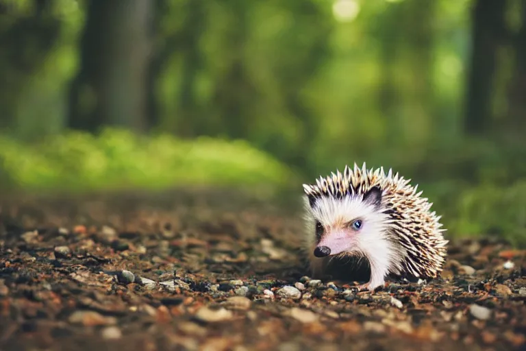 Prompt: a photo of a zekrom hedgehog in its natural habitat, kodak ektachrome e 1 0 0 photography