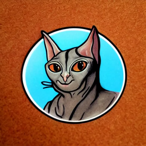 Image similar to sphinx cat sticker,